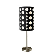 33' Tall Metal Table Lamp, Retro design with Black and White Shade