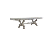 Dresden Vintage Bone White Finish Dining Table
