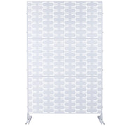 Outdoor & Indoor Privacy Screen Metal Privacy Screen 76' H×48' W, Freestanding Decorative Privacy Screen for Deck Balcony Patio, Privacy Fence Panels for Outside Lawn Garden PS112 WHITE