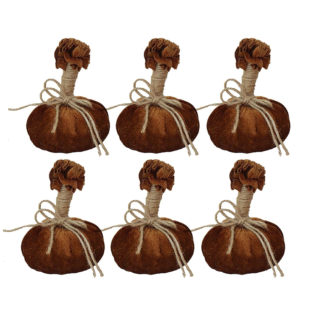 4x5.5' Sm Pumpkin Ornament, Set of 6  for Holiday Harvest Festival Fall Festival & Thanksgiving