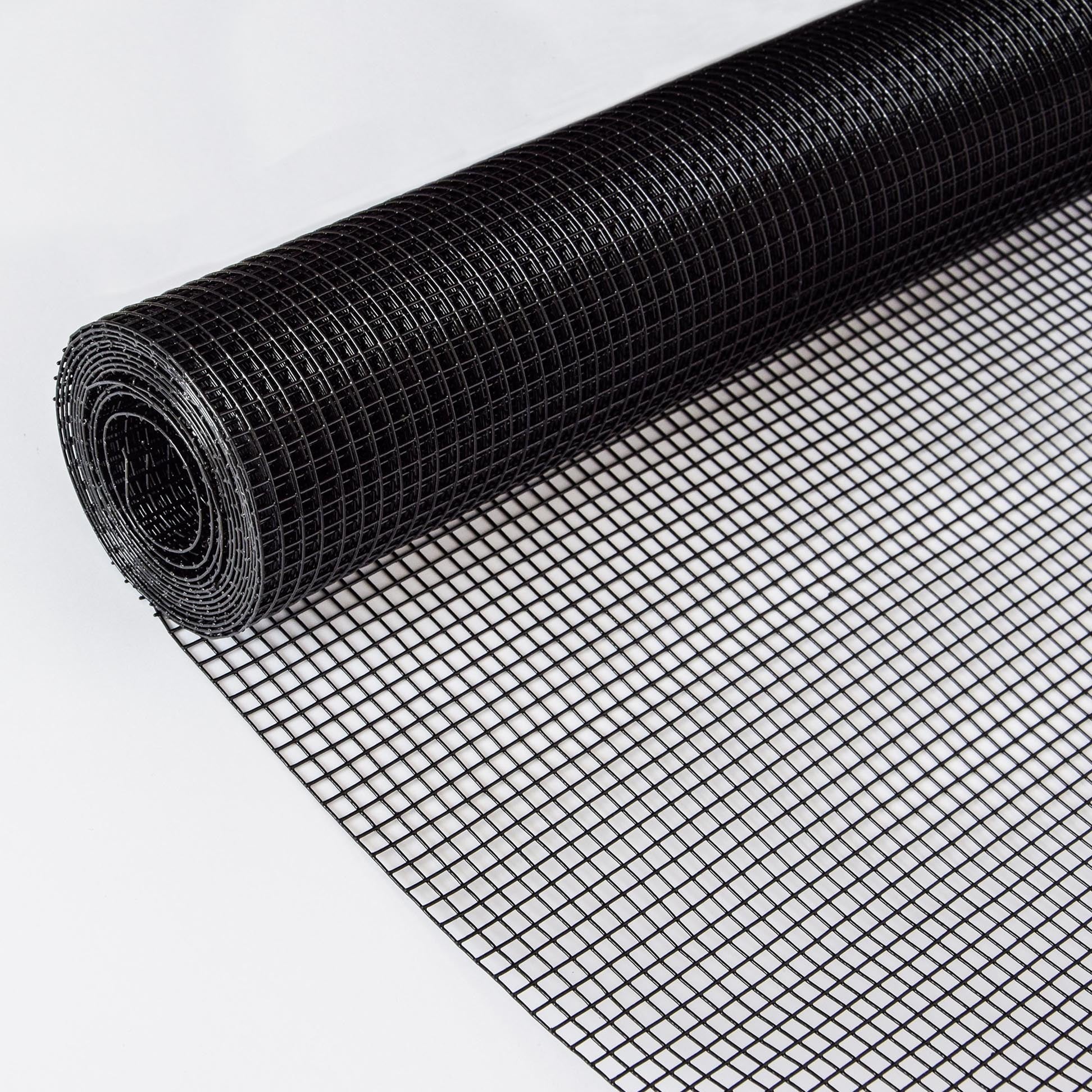36 inch×50 ft Black Vinyl Coated Hardware Cloth 19 Gauge 1/4 inch Black PVC Welded Wire Fence for Poultry-Netting and Chicken Coop