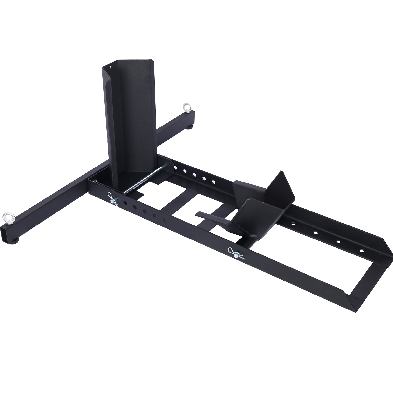 Heavy Duty Adjustable Motorcycle Stand/Wheel Chock 1800 Lb Capacity Black Steel
