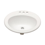20x18 inches Modern White Ceramic Oval Undermount Bathroom Sink with 3 Faucet Holes