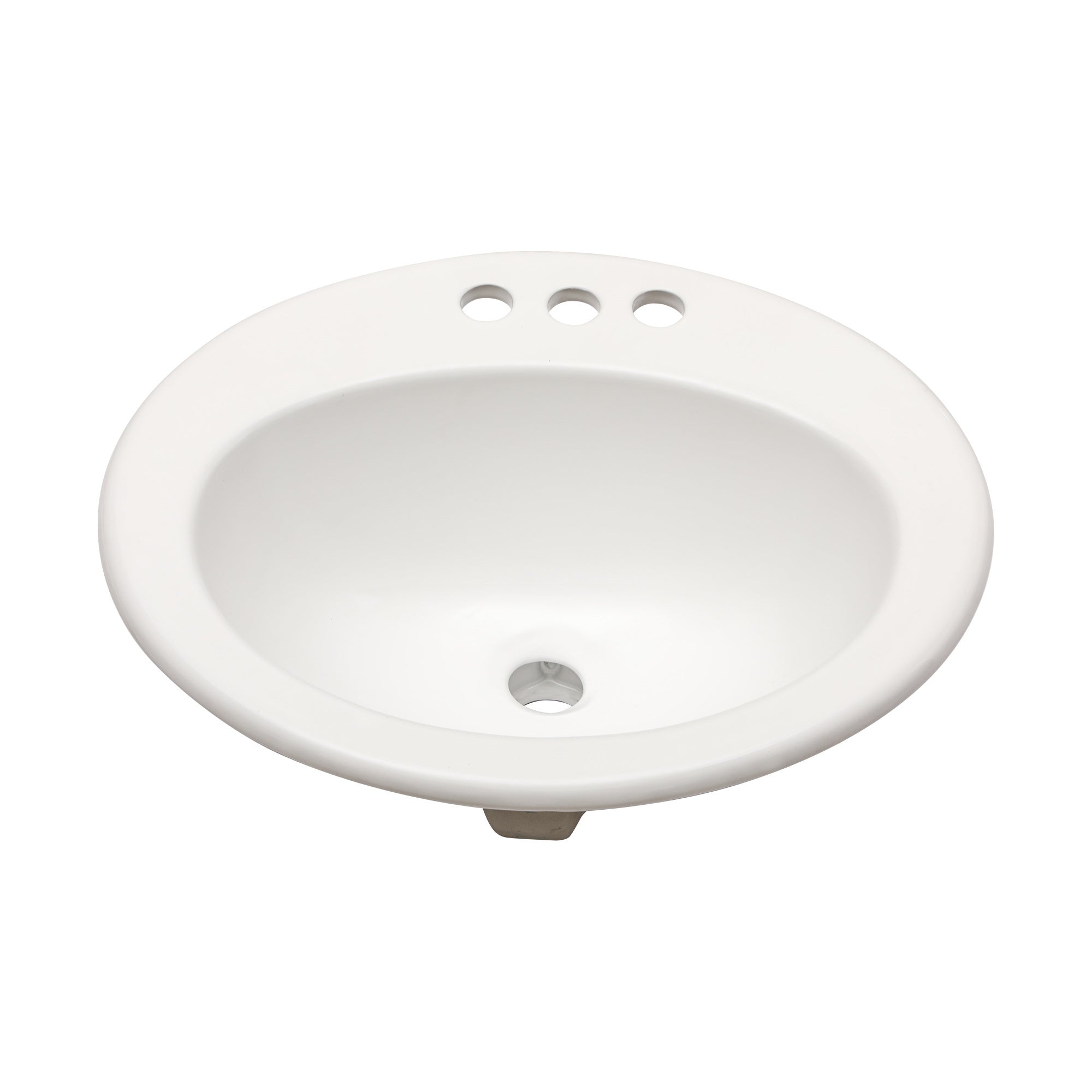 20x18 inches Modern White Ceramic Oval Undermount Bathroom Sink with 3 Faucet Holes