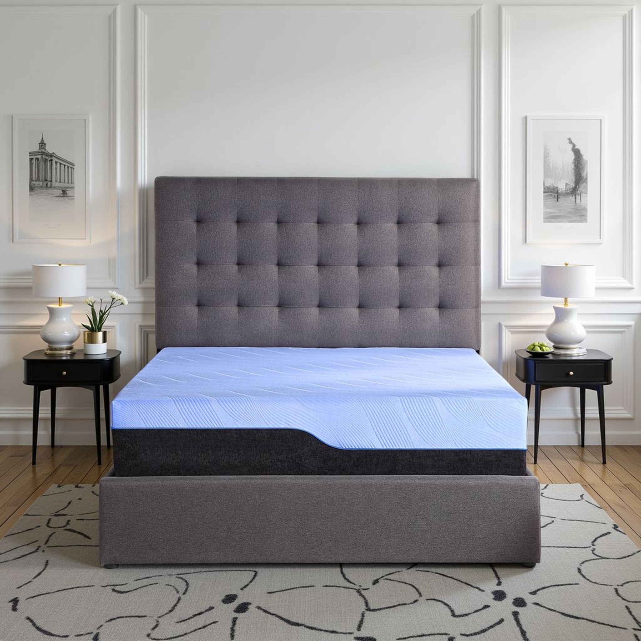 Refresh 12 inch Hybrid Cooling GelCare Memory Foam and Coil Adult Mattress, Cal King Size