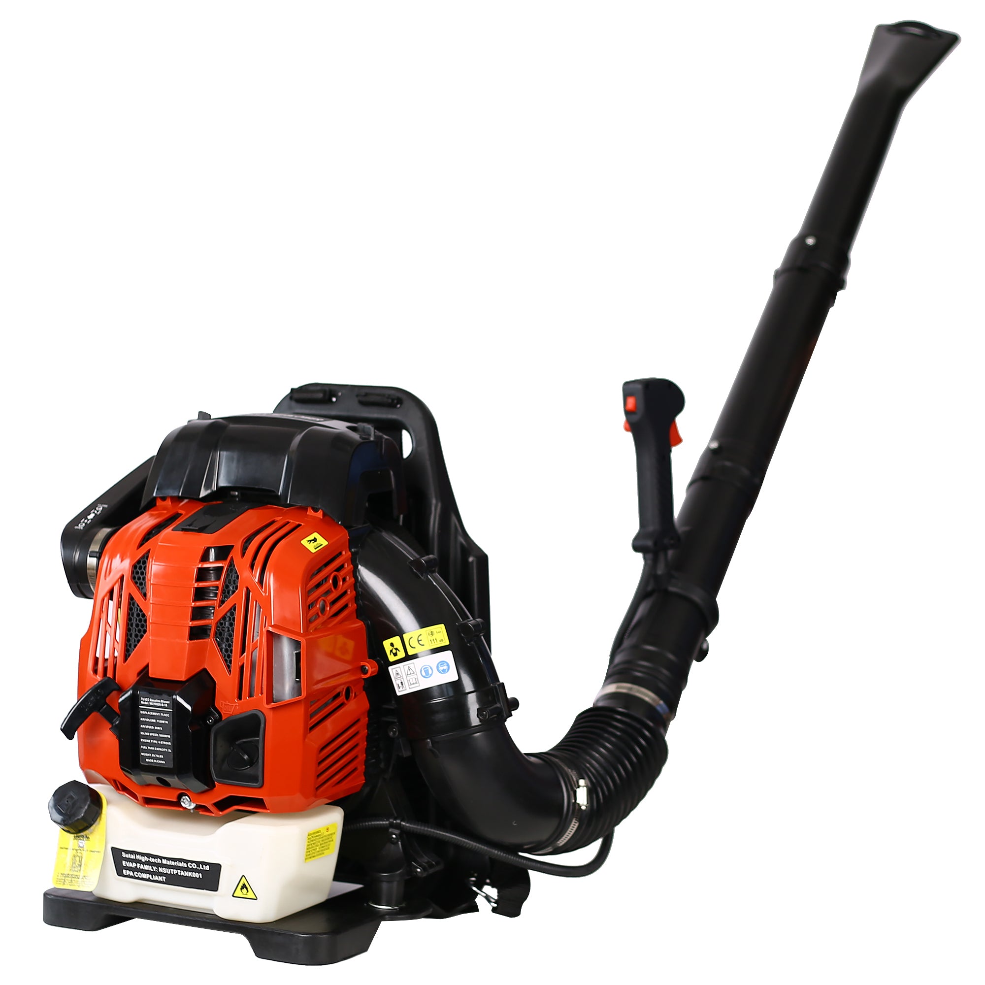 Powerful 76CC 4-Stroke Gasoline Blower EPA Compliant Red Plastic 17x16x20 Inches