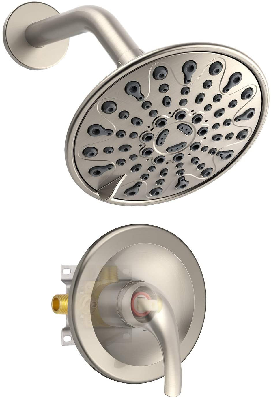 Single Handle 6-functions Shower Head Set (Valve Included)