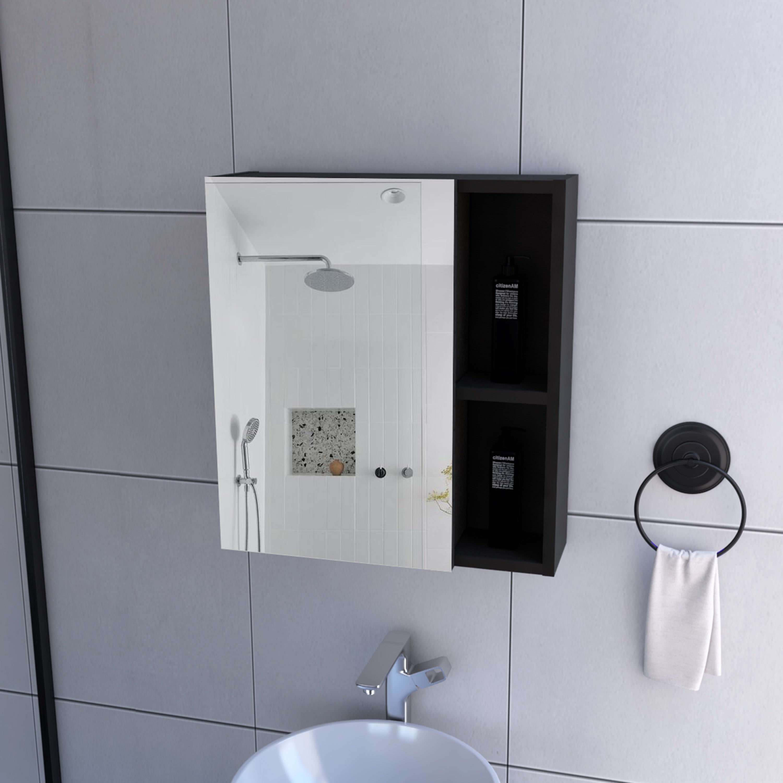 Lincoln Mirrored Medicine Cabinet, Five Interior Shelves