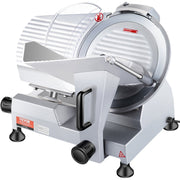 240W Commercial Meat Slicer, Electric Deli Food Slicer, 10' Carbon Steel Blade Electric Food Slicer, 350-400RPM Meat Slicer, 0 - 0.47 inch Thickness Adjustable for Commercial and Home Use