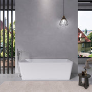 67 inch freestanding solid surface soaking bathtub for bathroom
