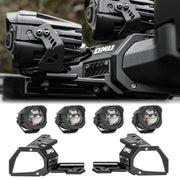 OMU Genesis Series Aluminum A-Pillar Light System Mount With 4 PCS Spotlights, High Low Beam Switchable A-Pillar Spotlight(White Light) For Ford Bronco 2021+(Not fit for Ford Bronco Sport)