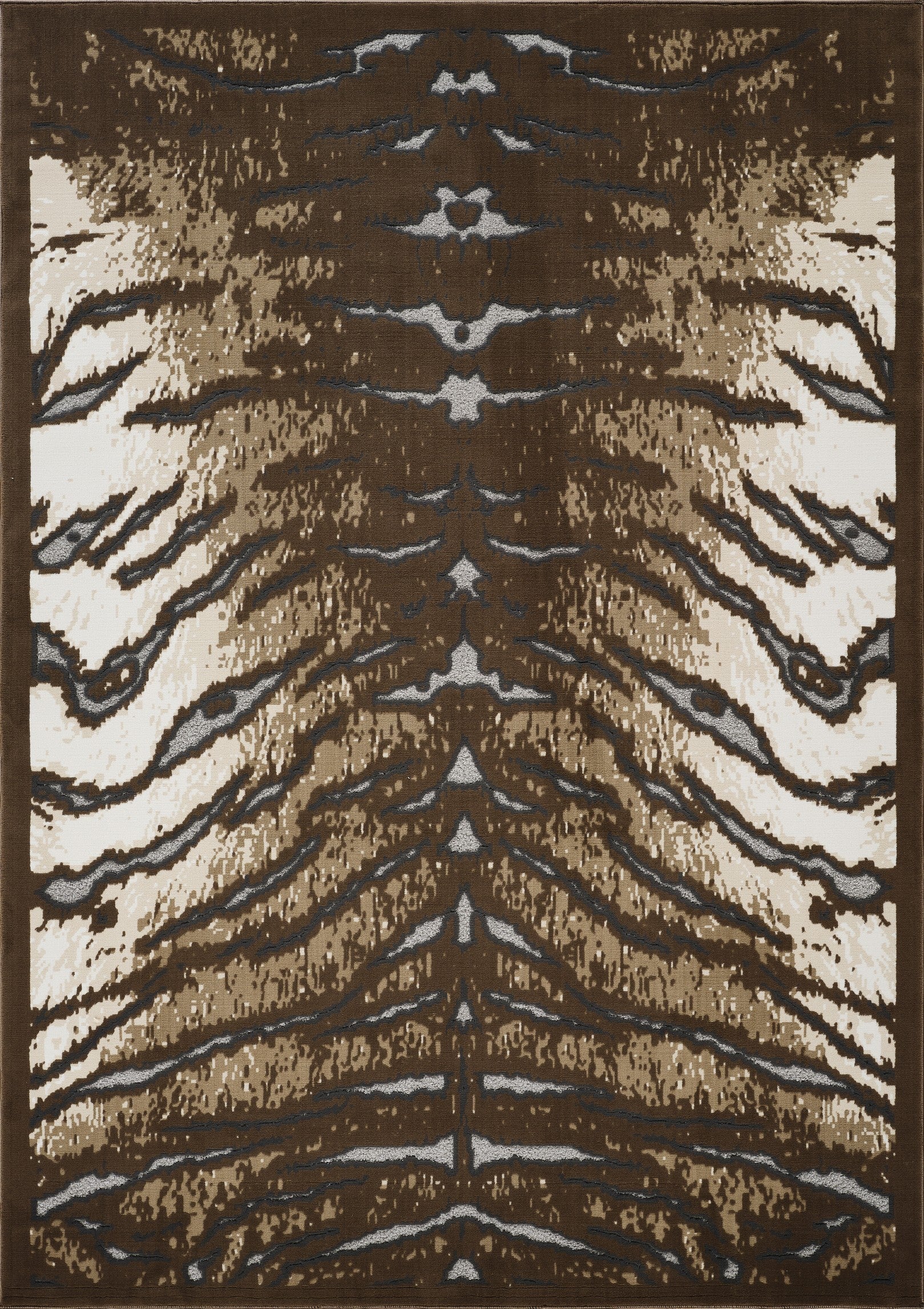 Hide GC_CHD1001 Brown 5 ft. 3 in. x 7 ft. Area Rug
