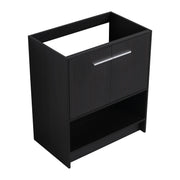 30 Inches Modern Freestanding Bathroom Vanity with 2 Doors in Dark Oak Plywood(Excluding Sink)