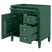 30'' Bathroom Vanity without Top Sink, Modern Bathroom Storage Cabinet with 2 Drawers and a Tip-out Drawer (NOT INCLUDE BASIN)