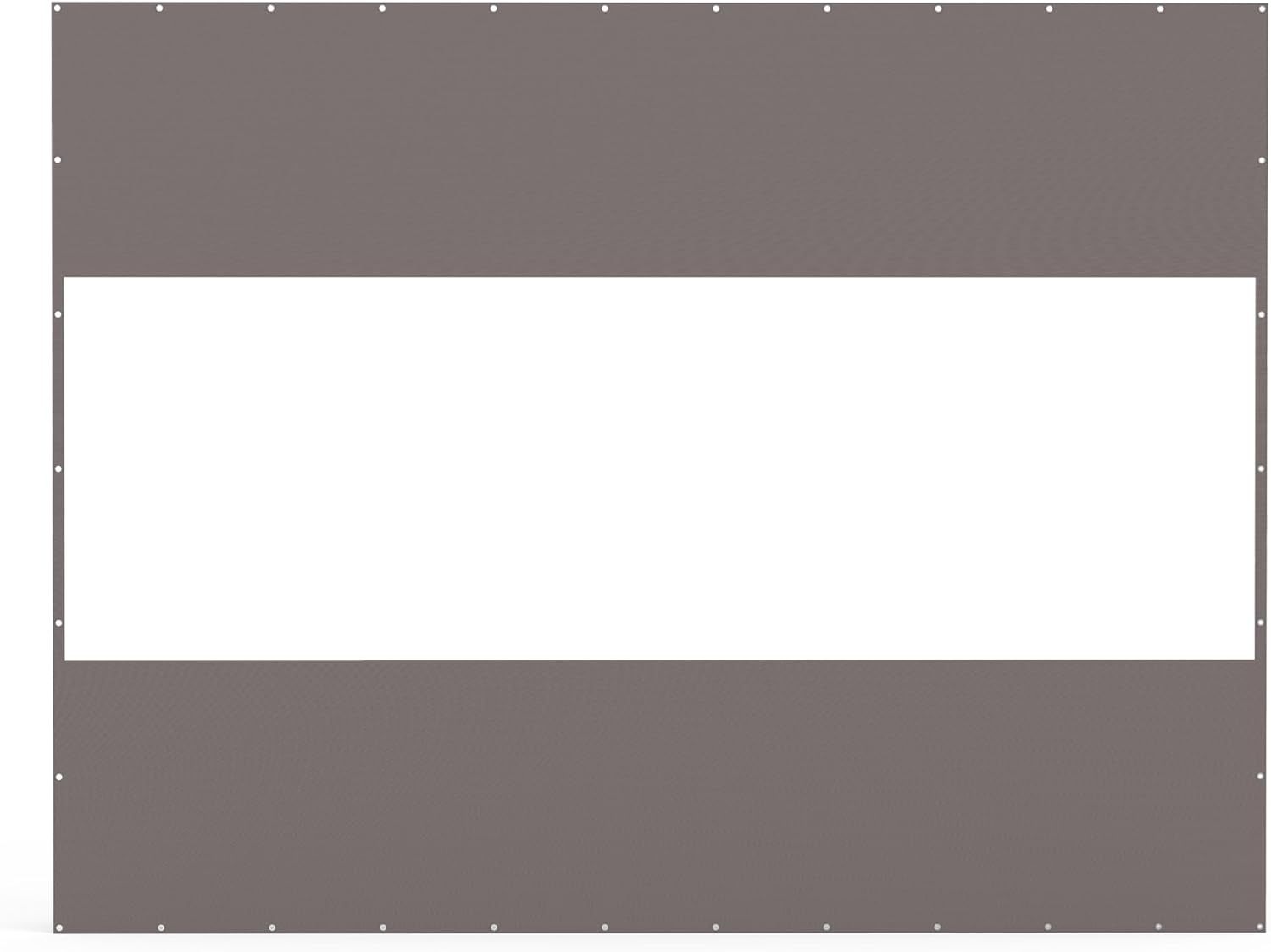 Heavy Duty Outdoor Clear Panel Curtain, 18 oz Waterproof PVC Polyester Curtain, Weather Resistant & Tearproof for Patios, Gazebos, Pergolas, Privacy Screen (10'H x 13'W, Gray)