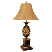 32' Tall Metal Table Lamp with Antique Gold finish, Pineapple design