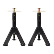 RV Adjustable Telescoping Stabilizer Jack Stand Supports Stabilizer Jacks Black Steel 16 to 30 Inches 6,000 Pound Capacity 2PACK