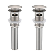 2 Pcs Bathroom Sink Drain with Overflow, Vessel Sink Lavatory Vanity Pop Up Drain Stopper, 304 Stainless Steel