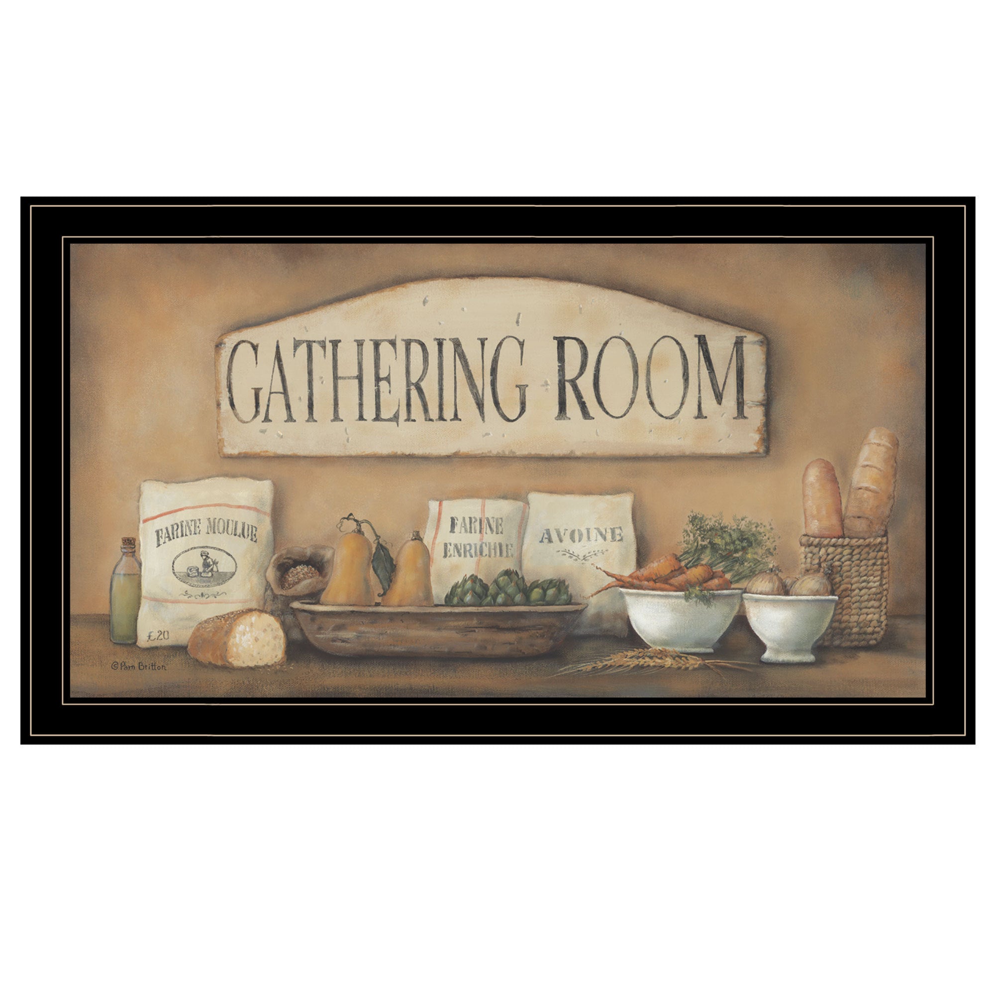'Gathering Room' By Pam Britton, Ready to Hang Framed Print, Black Frame