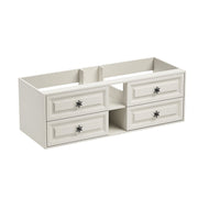 60' Wall Hung Bathroom Vanity Cabinet Fits Double Sinks, Cabinet Only (Countertop and Sinks Not Included)