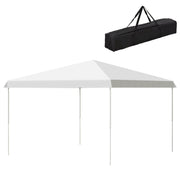 Outsunny 13' x 13' Pop Up Canopy Tent, Instant Sun Shelter, Tents for Parties, Height Adjustable, with Wheeled Carry Bag for Outdoor, Garden, Patio, Parties, White