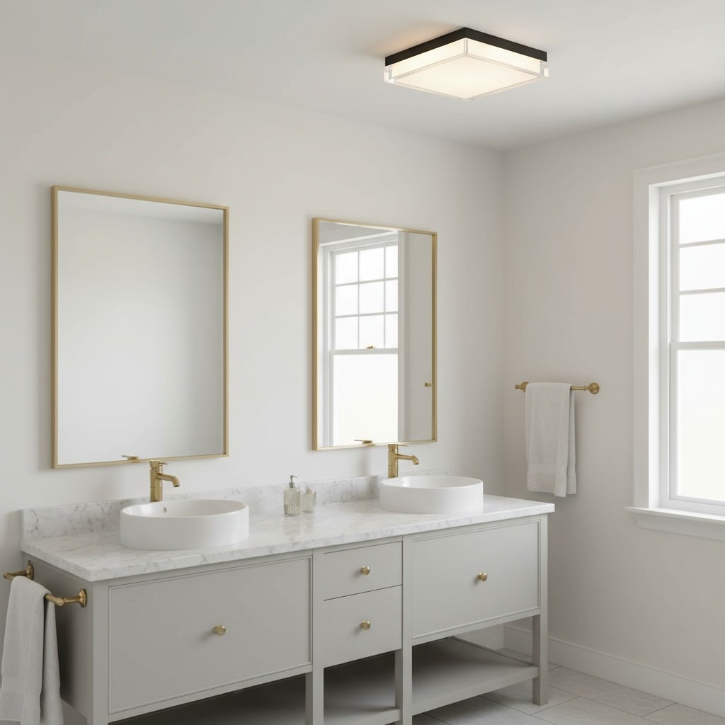 11-inch Black Integrated LED Flush Mount