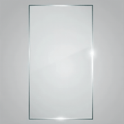 One Piece of Glass Only , 1/4' (6mm) Clear Tempered Glass with Explosion-Proof Film, 24D03-60PGS