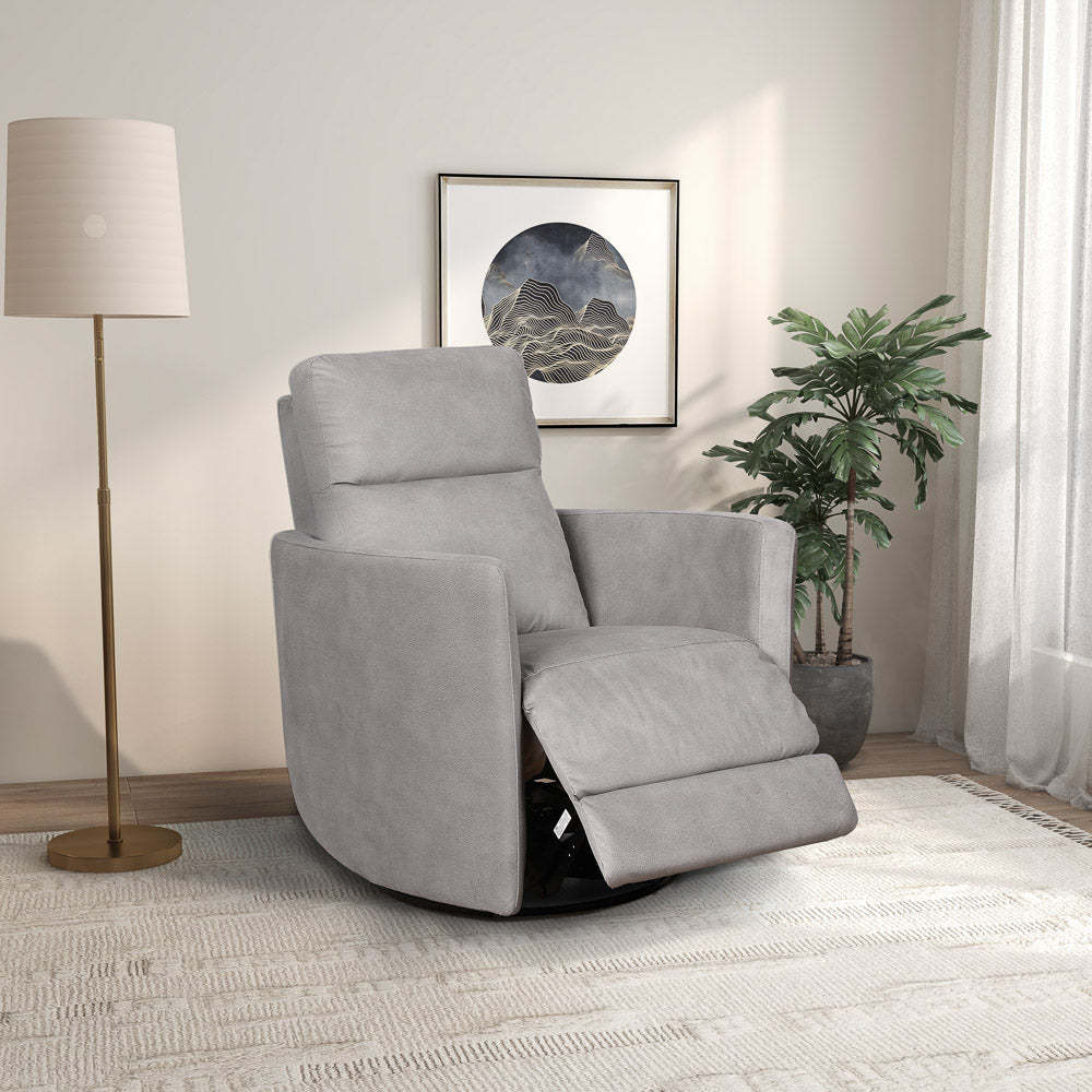Lawson Swivel Glider Suede Recliner Chair - Latte