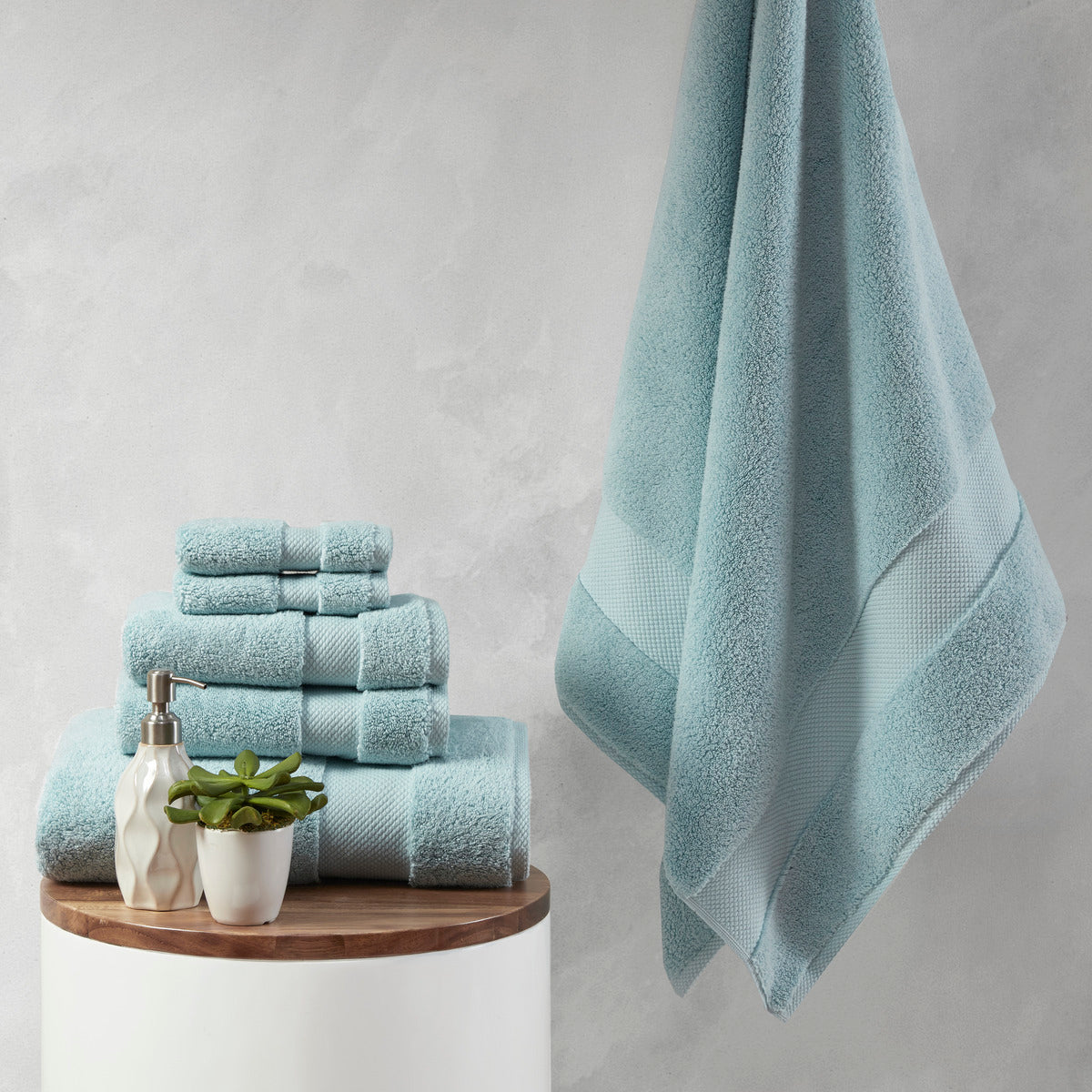 1000gsm 100% Cotton 6 Piece Towel Set