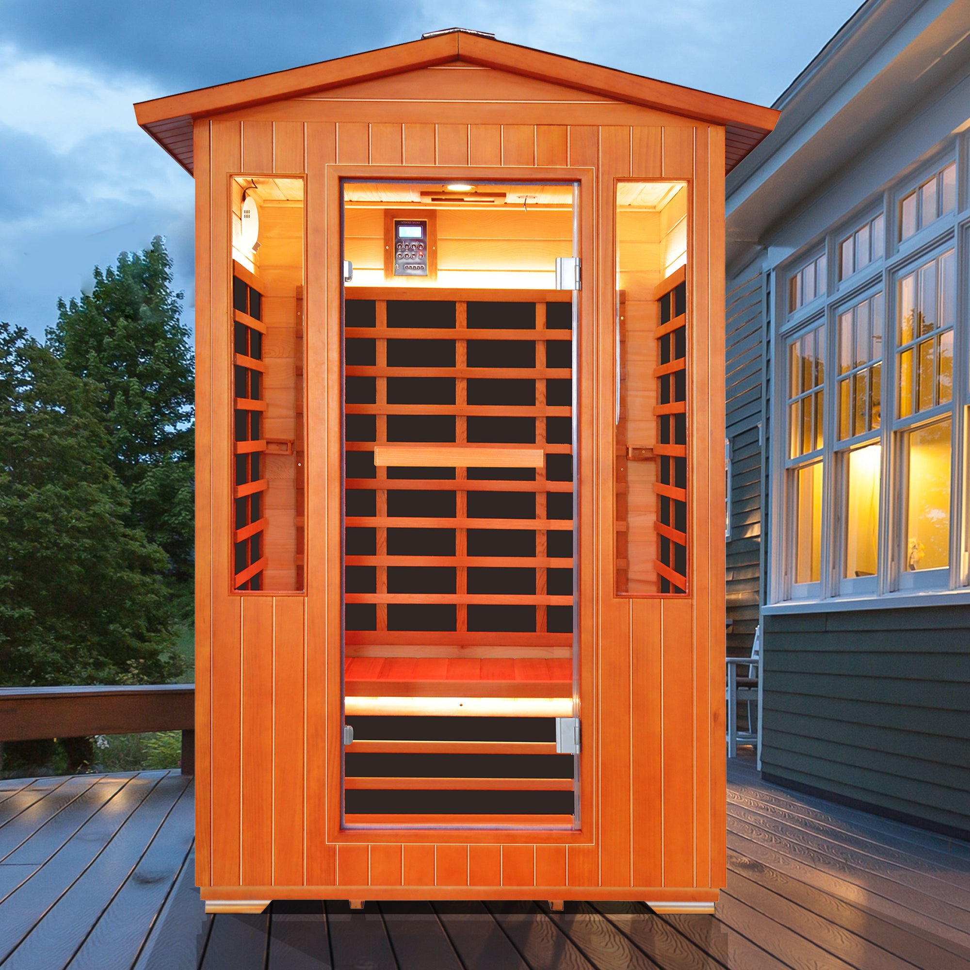 Outdoor sauna room for 2 people