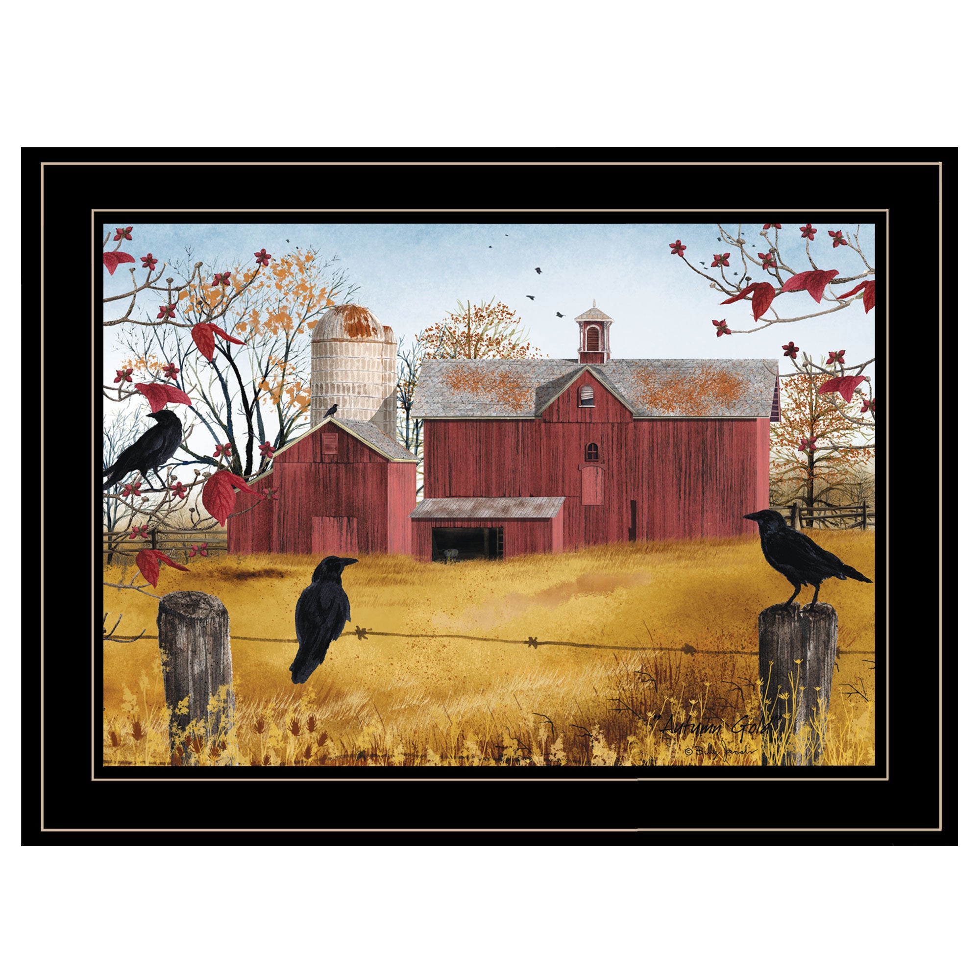 'Autumn Gold' by Billy Jacobs, Ready to Hang Framed Print, Black Frame