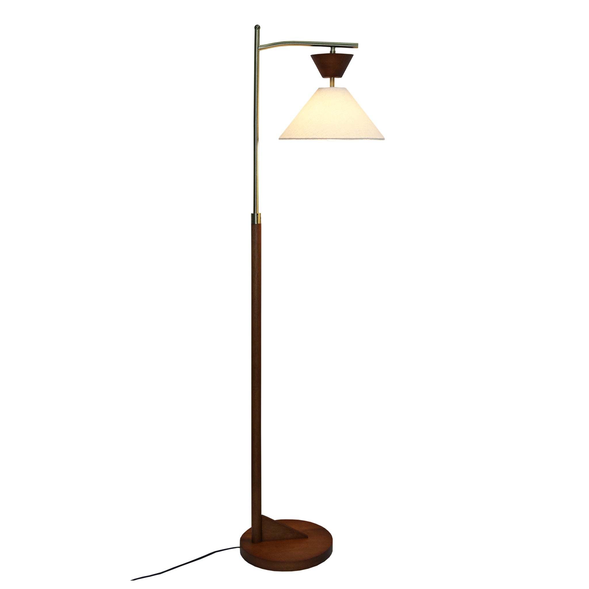 Contemporary Floor Lamp Zensa Brown 110V Standing Light for Living Room, Bedroom & Office