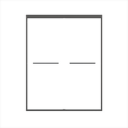 BATHIN 56' - 60' W x 72' H Double Sliding Shower Door, Semi-frameless Bypass Bathroom Sliding Door with 1/4' (6mm) Tempered Glass for Walk-in Shower, Matte Black 24D03-60MBX