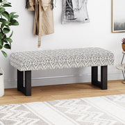 Ashford Boho Fabric Bench Great Deal Furniture Boho Fabric Bench, Black Print