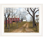 'The Old Dirt Road' By Billy Jacobs, Ready to Hang Framed Print, White Frame
