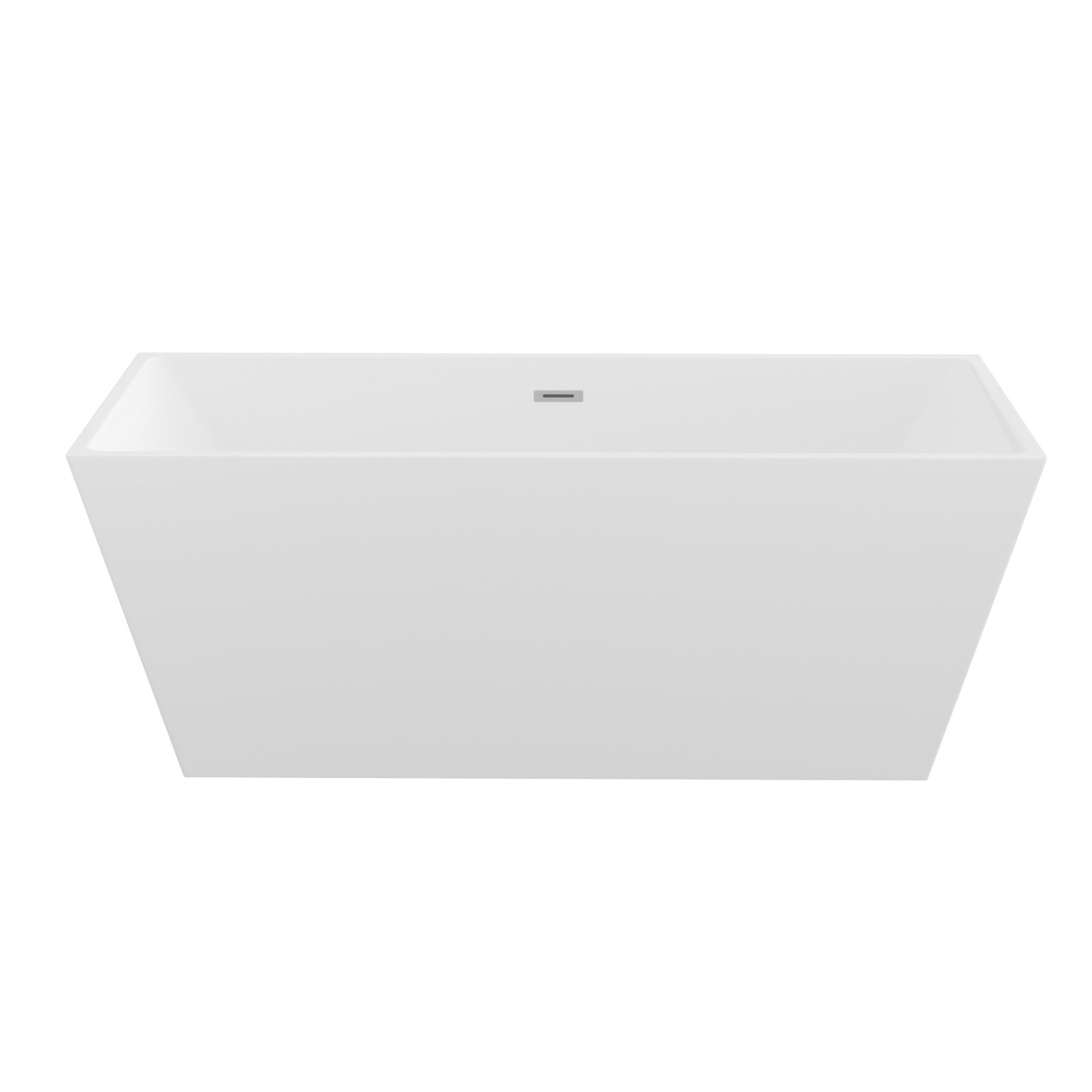 67' Acrylic Freestanding Bathtub, Stand Alone Soaking Tub, Gloss White Finish, Chrome Overflow & Pop-Up Drain
