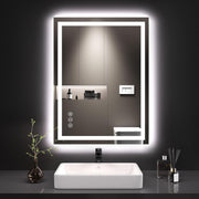 32x24 Inch IP54 Waterproof Bathroom Vanity Mirror - Anti-Fog LED, Front/Backlit, Touch Control, High Lumen LED with CRI 95 Mirror, Infinitely Dimmable, Adjustable 3000K/4500K/6000K Color Temperatures