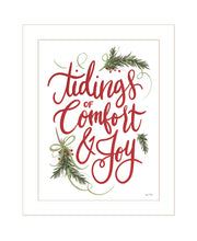 'Tidings of Comfort & Joy' by House Fenway, Ready to Hang Framed Print, White Frame