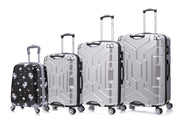 Luggage set PC material four piece travel luggage set, with rotating wheels and a sense of technology