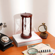 Decorative Wood Frame Sand Timer-Sand Clock-Hourglass-Tabletop Object-5.75x5.75x11.75'