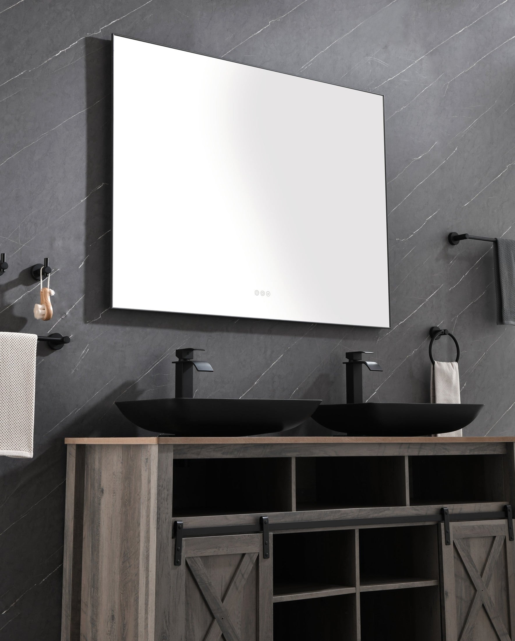 48 x 36Inch LED Mirror Bathroom Vanity Mirror with Back Light, Wall Mount Anti-Fog Memory Large Adjustable Vanity Mirror