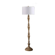 61.5' In Coastal Wood Effect Polyresin Floor Lamp