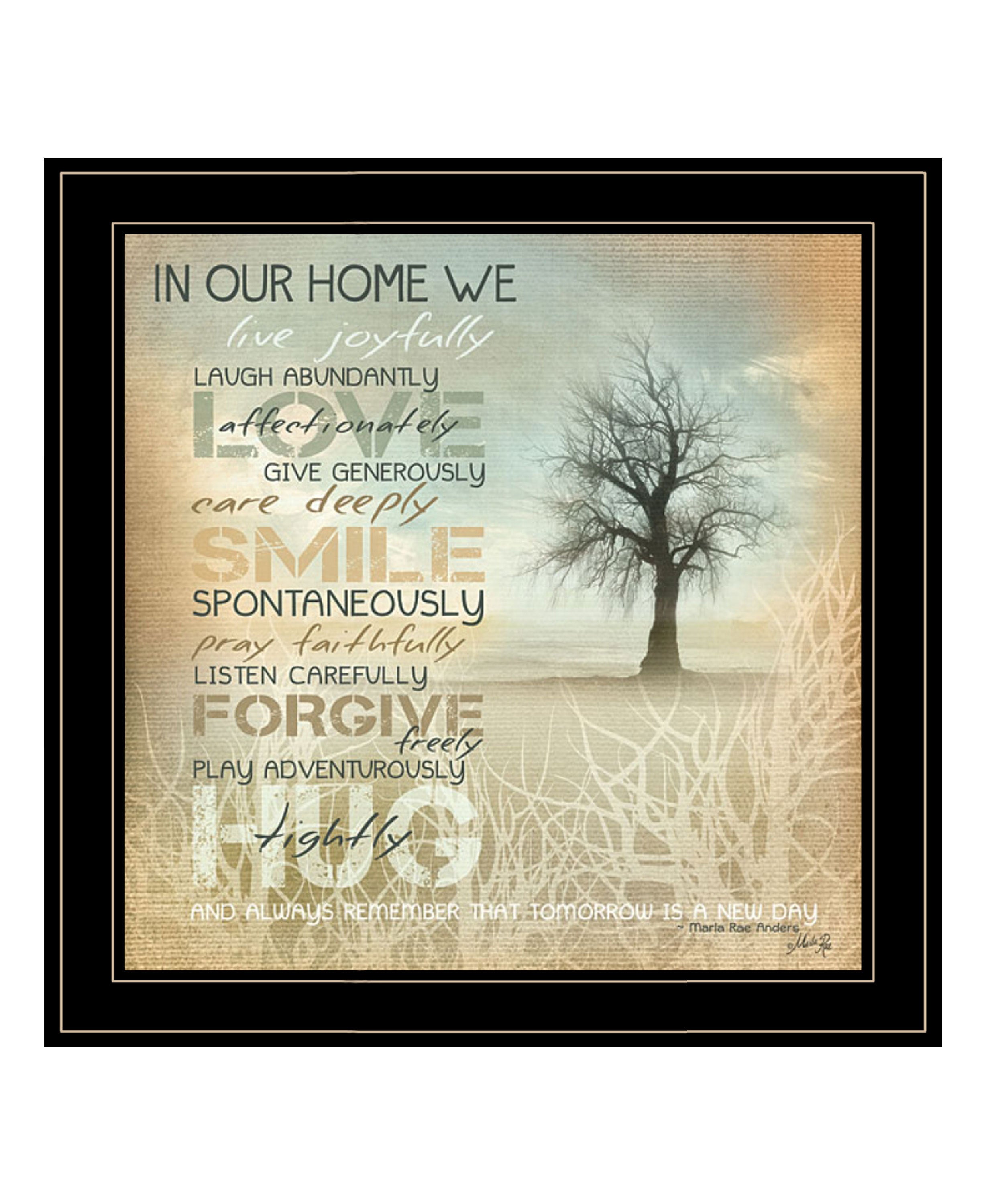 'In Our Home' by Marla Rae, Ready to Hang Framed Print, Black Frame