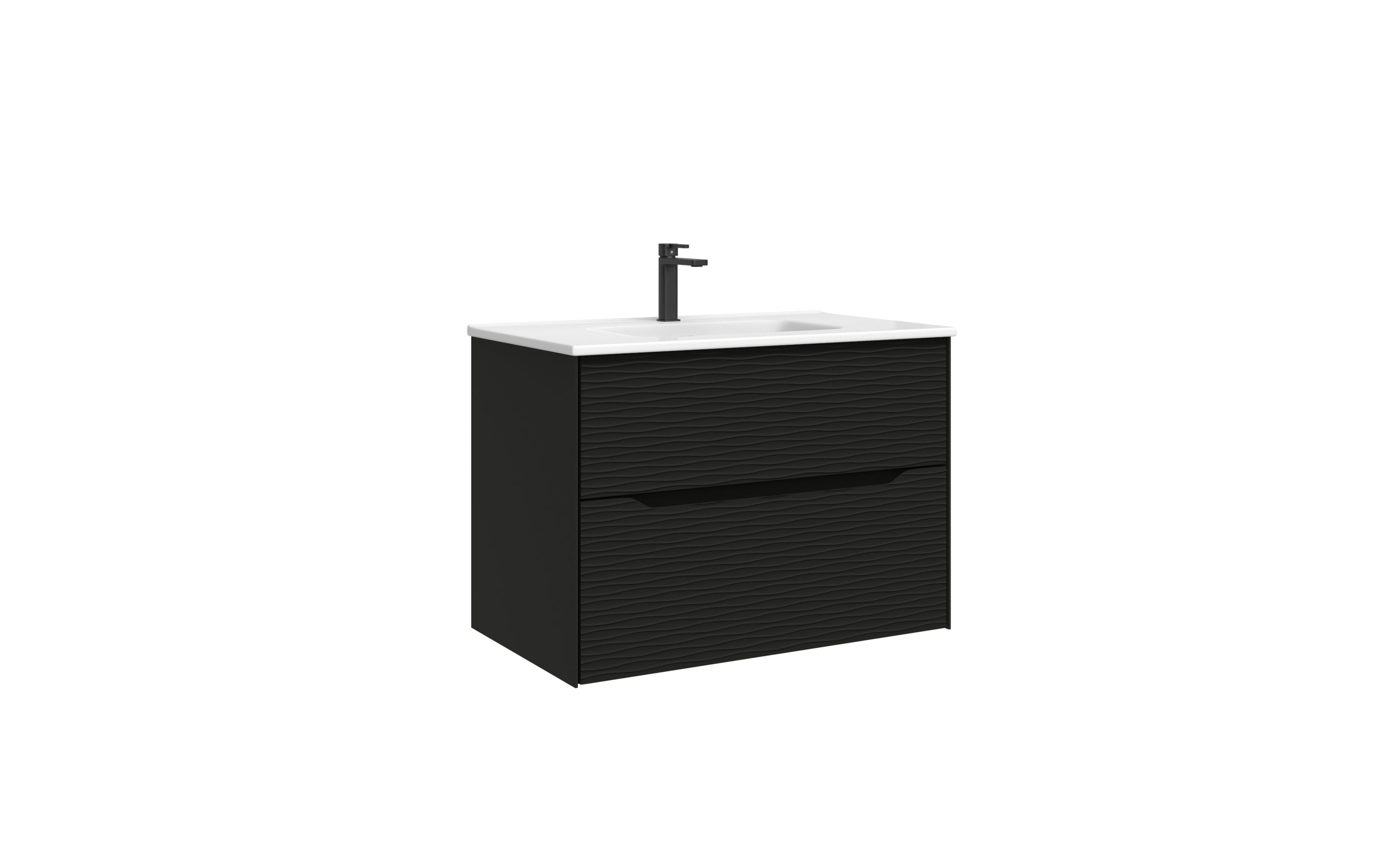 DAX Sahara Single Vanity Cabinet 32 Inches Matt Black