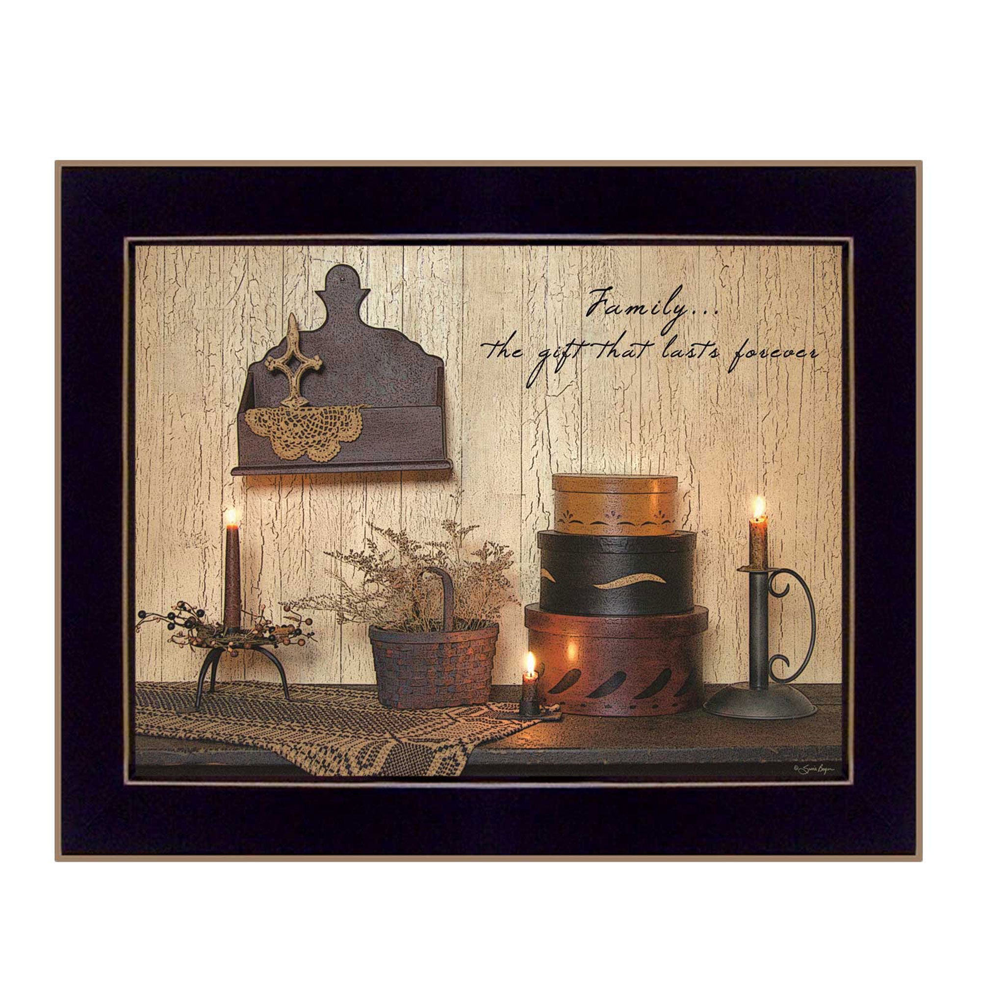 'Forever Family' By Susan Boyer, Printed Wall Art, Ready To Hang Framed Poster, Black Frame