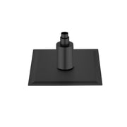 Ultra-Thin 8' Square Rain Shower Head, Black 304 Stainless Steel, Wall/Ceiling Mounted