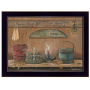 'Treasures on the Shelf I' By Pam Britton, Ready to Hang Framed Print, Black Frame