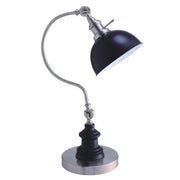22'H SATIN NICKLE GOOD NECK TABLE LAMP
