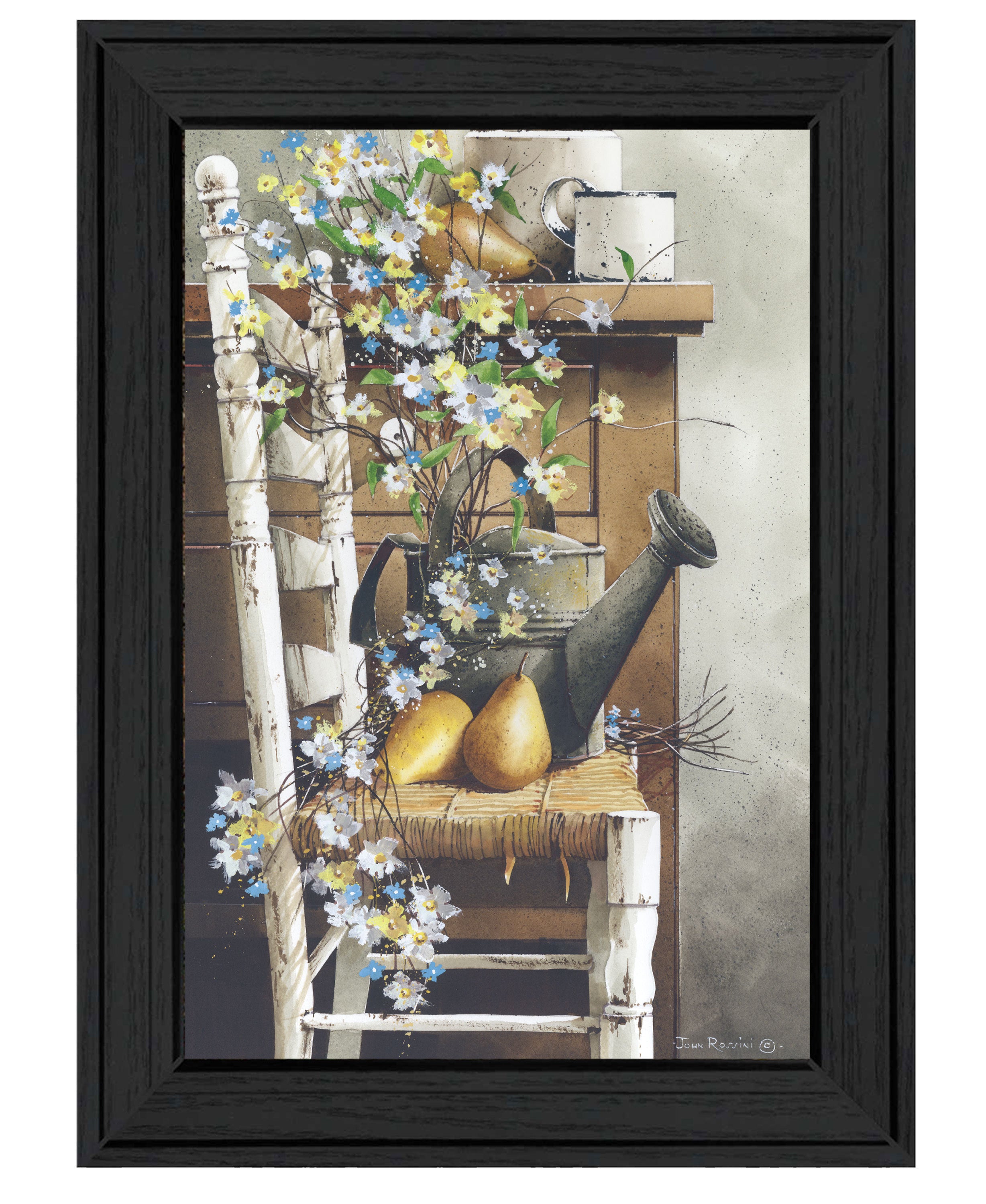 'Pick of the Day' by Artisan John Rossini, Ready to Hang Framed Print, Black Frame