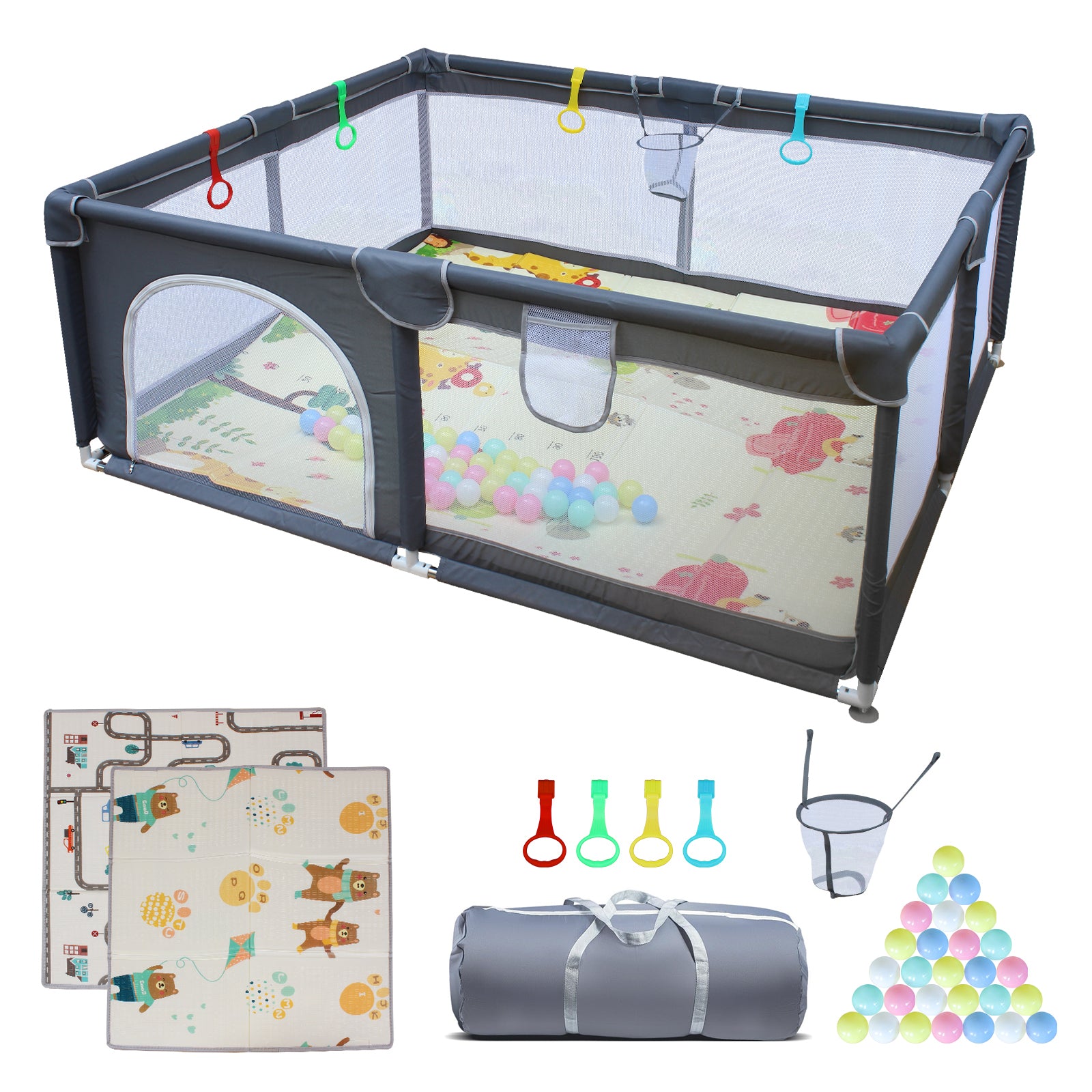 71' * 59' Baby Playard Cloth Playpen Removable Enclosures for Indoor and Outdoor Use Care for Children and Pets